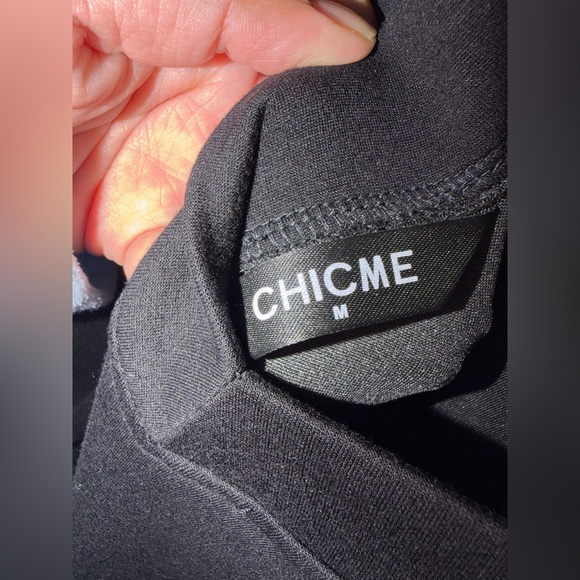 CHICME Size M – Black Open-Back Jumpsuit Women’s, Soft Stretch Minimalist Style - Picture 2 of 16